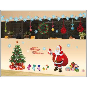 Dewdat - Christmas Window Stickers Big Santa Claus Christmas Tree Snowflake Christmas Window Stickers Double Sided Reusable Static pvc Window Dewdat - Christmas Window Stickers Big Santa Claus Christmas Tree Snowflake Christmas Window Stickers Double Sided Reusable Static pvc Window