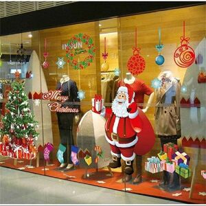 DEWDAT Christmas Window Stickers Decoration Santa Claus Christmas Tree DIY Window Sticker for Window Home Decoration DEWDAT Christmas Window Stickers Decoration Santa Claus Christmas Tree DIY Window Sticker for Window Home Decoration