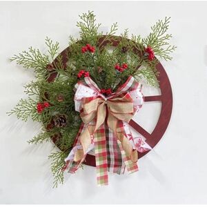 Tonchean - Christmas Wreath, 40cm Diameter Artificial Christmas Wreath, Front Door Decoration with Pine Cones and Berries Tonchean - Christmas Wreath, 40cm Diameter Artificial Christmas Wreath, Front Door Decoration with Pine Cones and Berries
