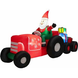 COSTWAY Inflatable Christmas Santa Claus,270 x 95 x 150cm,Self Inflating Xmas Decoration with LED Lights and Blower, Blow up Christmas Decor COSTWAY Inflatable Christmas Santa Claus,270 x 95 x 150cm,Self Inflating Xmas Decoration with LED Lights and Blower, Blow up Christmas Decor