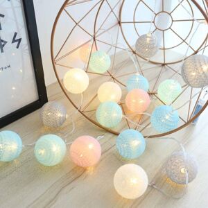 Memkey - Cotton Ball Light Garland Indoor Christmas Decoration Deco 3m 20 led Ball Light Girl Princess Child Bedroom Wedding Atmosphere Decorations Memkey - Cotton Ball Light Garland Indoor Christmas Decoration Deco 3m 20 led Ball Light Girl Princess Child Bedroom Wedding Atmosphere Decorations