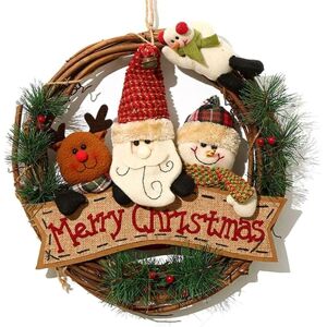 Serbia - Couronne de Noel Porte Decoration,Couronne de Noël en Rotin,Décoration Suspendue de Noël,Couronne de Signe de Noël pour Porte Serbia - Couronne de Noel Porte Decoration,Couronne de Noël en Rotin,Décoration Suspendue de Noël,Couronne de Signe de Noël pour Porte