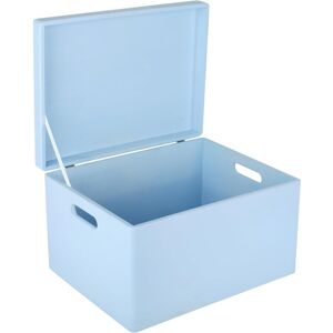 CREATIVE DECO Wooden Storage Box with Handles 40 x 30 x 24 cm - Blue CREATIVE DECO Wooden Storage Box with Handles 40 x 30 x 24 cm - Blue