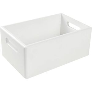 CREATIVE DECO Wooden Storage Crate with Handles – White 30 x 20 x 13 cm CREATIVE DECO Wooden Storage Crate with Handles – White 30 x 20 x 13 cm