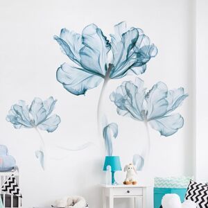 Csparkv - 1PCS Poppies Flowers Wall Stickers Blue Watercolor Floral Wall Decals Living Room Bathroom Bedroom Decoration Csparkv - 1PCS Poppies Flowers Wall Stickers Blue Watercolor Floral Wall Decals Living Room Bathroom Bedroom Decoration