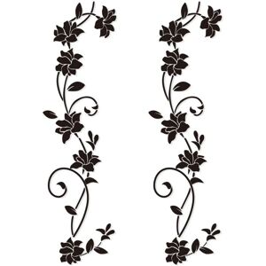 Csparkv - 2 Sets Wall Stickers 10030cm Black Flower Vine Design pvc Wall Sticker for Kids Bedroom Living Room Office Restaurant Shop Decoration Csparkv - 2 Sets Wall Stickers 10030cm Black Flower Vine Design pvc Wall Sticker for Kids Bedroom Living Room Office Restaurant Shop Decoration