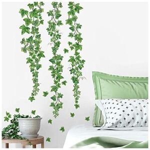 Csparkv - 21.3x120cm decalmile Green Wall Stickers Hanging Vine Wall Decal Ivy Leaves Plants Wall Decor Bedroom Living Room Office Csparkv - 21.3x120cm decalmile Green Wall Stickers Hanging Vine Wall Decal Ivy Leaves Plants Wall Decor Bedroom Living Room Office