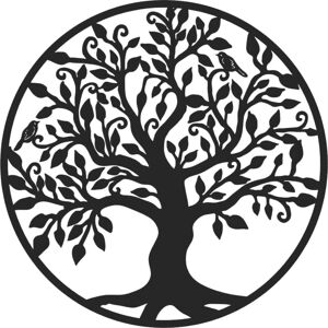 SERBIA Décoration murale en métal Cadre Arbre de Vie Deco murale noir industri Tableau grand modern original pour salon (40 x 40 cm) SERBIA Décoration murale en métal Cadre Arbre de Vie Deco murale noir industri Tableau grand modern original pour salon (40 x 40 cm)