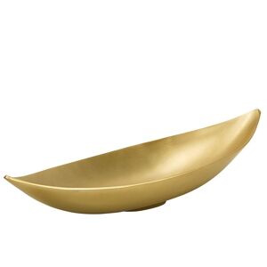 BELIANI Decorative Bowl Aluminium Leaf Shape Platter Golden Isnit - Gold