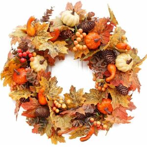 Hoopzi - Decorative Halloween Wreath - Decorative Wreath - Light Pumpkin Wreath - Door Wreath - Wall Decor - Thanksgiving Halloween Christmas Hoopzi - Decorative Halloween Wreath - Decorative Wreath - Light Pumpkin Wreath - Door Wreath - Wall Decor - Thanksgiving Halloween Christmas