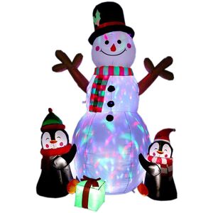 Mumu - Decorative led Inflatable Snowman - Fan Included - Light Decoration Size xl 180cm - Christmas, holiday decoration Mumu - Decorative led Inflatable Snowman - Fan Included - Light Decoration Size xl 180cm - Christmas, holiday decoration