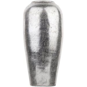BELIANI Decorative Vase LORCA Ceramic 48 cm Silver BELIANI Decorative Vase LORCA Ceramic 48 cm Silver