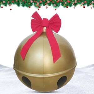Tonchean - Giant Inflatable Christmas Bell, pvc Decorated Inflatable Bell Ball with Red Bow, Christmas Outdoor Decoration for Yard, Pool, Lawn, Tonchean - Giant Inflatable Christmas Bell, pvc Decorated Inflatable Bell Ball with Red Bow, Christmas Outdoor Decoration for Yard, Pool, Lawn,