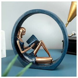 DEWDAT Girl Reading Figurine Circle Resin Figurine Reading Book Girl Reading Sculpture Reading Girl Ornament Figurines Lady Statue for Home tv Cabinet DEWDAT Girl Reading Figurine Circle Resin Figurine Reading Book Girl Reading Sculpture Reading Girl Ornament Figurines Lady Statue for Home tv Cabinet