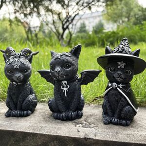 DEWDAT Halloween Magic Cat Resin Craft Ornament Animal Sculpture Gift Desktop Ornament Holiday Ornament (3pcs) DEWDAT Halloween Magic Cat Resin Craft Ornament Animal Sculpture Gift Desktop Ornament Holiday Ornament (3pcs)