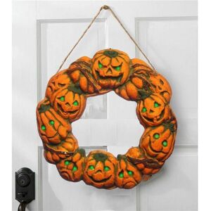 Dewdat - Halloween Spooky Wreath led Lantern led Pumpkin Light Door Hanger Home Decor Dewdat - Halloween Spooky Wreath led Lantern led Pumpkin Light Door Hanger Home Decor