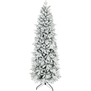 HOMCOM 7ft Pencil Christmas Tree with Snow, Realistic Tips, Easy Assembly HOMCOM 7ft Pencil Christmas Tree with Snow, Realistic Tips, Easy Assembly