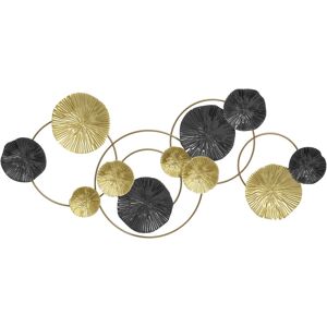 HOMCOM Hanging Wall Sculpture with Modern Lotus-Leaf Design, Metal Wall Art HOMCOM Hanging Wall Sculpture with Modern Lotus-Leaf Design, Metal Wall Art