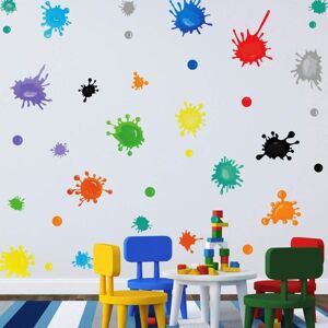 Langray - 35 pièces stickers muraux pour chambres d'enfants, stickers muraux à pois pour salles de classe, stickers muraux cercle coloré, stickers Langray - 35 pièces stickers muraux pour chambres d'enfants, stickers muraux à pois pour salles de classe, stickers muraux cercle coloré, stickers