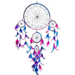 Memkey - Large Dream Catcher in Royal Blue, Pink, Purple, Handmade Dream Catcher with Beads and Feathers, Multi-Colored Dream Catcher (22 x 60 cm) Memkey - Large Dream Catcher in Royal Blue, Pink, Purple, Handmade Dream Catcher with Beads and Feathers, Multi-Colored Dream Catcher (22 x 60 cm)