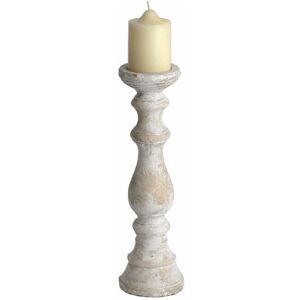 Hill Interiors - Large Candle holder - Stone - L12 x W12 x H40 cm - Cream Hill Interiors - Large Candle holder - Stone - L12 x W12 x H40 cm - Cream