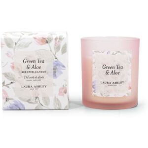 Laura Ashley Green Tea & Aloe scented candle, aromatic candle, HxWxD: 10x9x9 cm, glass, natural wax, gift idea Laura Ashley Green Tea & Aloe scented candle, aromatic candle, HxWxD: 10x9x9 cm, glass, natural wax, gift idea