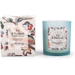 Laura Ashley Iris & Patchouli scented candle, aromatic candle, HxWxD: 10x9x9 cm, glass, natural wax, gift idea Laura Ashley Iris & Patchouli scented candle, aromatic candle, HxWxD: 10x9x9 cm, glass, natural wax, gift idea