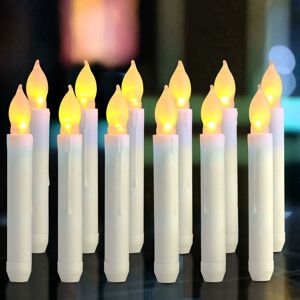 Linghhang - led Candles - Long Menorah Candles - 12 Pack aa Battery Powered Flameless Candles 6.5 x 0.8 Inch for Party Wedding Christmas Decoration Linghhang - led Candles - Long Menorah Candles - 12 Pack aa Battery Powered Flameless Candles 6.5 x 0.8 Inch for Party Wedding Christmas Decoration