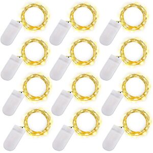 AOUGO Led Fairy String Lights - 2m 20 led Battery Operated Copper Wire Waterproof String Lights for Holiday Wedding Party Christmas diy Decorations, Warm AOUGO Led Fairy String Lights - 2m 20 led Battery Operated Copper Wire Waterproof String Lights for Holiday Wedding Party Christmas diy Decorations, Warm