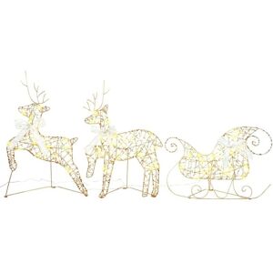 LED Reindeers with 60 LEDs 3 pcs Warm White PET vidaXL LED Reindeers with 60 LEDs 3 pcs Warm White PET vidaXL