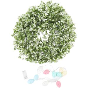 GROOFOO Lighted Easter Garland Artificial Garland with Colored Easter Egg Decorations for Home Kitchen Mantle Fireplace Indoor Outdoor Holiday Party GROOFOO Lighted Easter Garland Artificial Garland with Colored Easter Egg Decorations for Home Kitchen Mantle Fireplace Indoor Outdoor Holiday Party