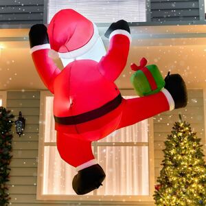 SEVENGIRL Long Inflatable Santa Claus - Hanging Inflatable Outdoor Party Great Wall Decoration Santa Claus with Gift Box - Christmas Decoration SEVENGIRL Long Inflatable Santa Claus - Hanging Inflatable Outdoor Party Great Wall Decoration Santa Claus with Gift Box - Christmas Decoration
