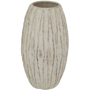 Lorenzo Large Fin Vase - Ceramic - L27 x W27 x H49 cm - White Lorenzo Large Fin Vase - Ceramic - L27 x W27 x H49 cm - White