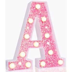 YOYO Marquee Light Up Letters, Pink Glitter Alphabet Letters, Battery Powered, for Night Light, Birthday Party, Wedding Favors, Christmas Decor, Pink YOYO Marquee Light Up Letters, Pink Glitter Alphabet Letters, Battery Powered, for Night Light, Birthday Party, Wedding Favors, Christmas Decor, Pink