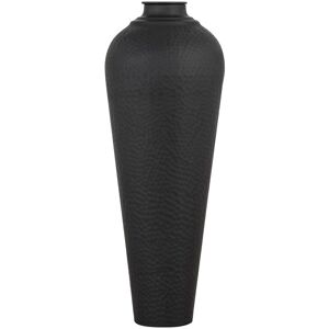 Medium Hammered Vase with Lid - Metal - L31 x W31 x H80 cm - Matt Black Finish Medium Hammered Vase with Lid - Metal - L31 x W31 x H80 cm - Matt Black Finish