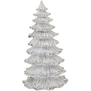 Medium Snowy Fir Tree Sculpture - Resin - L14 x W14 x H25 cm - White Medium Snowy Fir Tree Sculpture - Resin - L14 x W14 x H25 cm - White