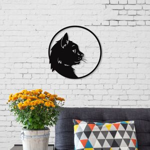 Decortie - metal wall art NO:24 cat profile - Black - Black Decortie - metal wall art NO:24 cat profile - Black - Black
