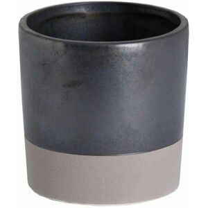 HILL INTERIORS Planter - Ceramic - L11 x W11 x H12 cm - Metallic Grey HILL INTERIORS Planter - Ceramic - L11 x W11 x H12 cm - Metallic Grey