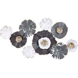 BELIANI Wall Decor Flower POTASSIUM Metal 49 cm Grey BELIANI Wall Decor Flower POTASSIUM Metal 49 cm Grey