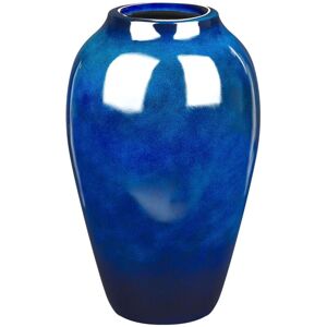BELIANI Flower Vase OCANA Ceramic 37 cm Dark Blue BELIANI Flower Vase OCANA Ceramic 37 cm Dark Blue