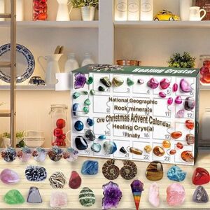 ANPVIZ More Christmas Decorations, Christmas Surprise Box with 24-Day Countdown Advent Calendar – Christmas Gift for Kids – Natural Healing Crystal Stones ANPVIZ More Christmas Decorations, Christmas Surprise Box with 24-Day Countdown Advent Calendar – Christmas Gift for Kids – Natural Healing Crystal Stones