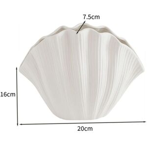 TLILY Nordic Style Shell Shaped Ceramic Vase Home Decor Tabletop Artificial Flower Plant Holder Tableware Arrangement A TLILY Nordic Style Shell Shaped Ceramic Vase Home Decor Tabletop Artificial Flower Plant Holder Tableware Arrangement A