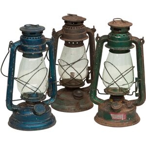 Biscottini - Old assorted finishes W15xDP15xH32 cm sized oil lantern Biscottini - Old assorted finishes W15xDP15xH32 cm sized oil lantern