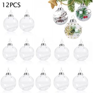 ANPVIZ Other Christmas decorations, clear Christmas balls, 12 pieces of Christmas balls, DIY fillable balls, clear plastic balls, Christmas decorations (6 ANPVIZ Other Christmas decorations, clear Christmas balls, 12 pieces of Christmas balls, DIY fillable balls, clear plastic balls, Christmas decorations (6