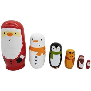 ANPVIZ Other Christmas Decorations, Russian Matryoshkas Wooden Nesting Dolls, 6 Pieces, Cute Traditional Matryoshkas with Santa Claus Motif, Handmade Doll ANPVIZ Other Christmas Decorations, Russian Matryoshkas Wooden Nesting Dolls, 6 Pieces, Cute Traditional Matryoshkas with Santa Claus Motif, Handmade Doll