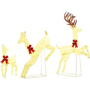 Outsunny - 3-Piece 300 led Light Lighted Christmas Reindeer Family Decoration Outsunny - 3-Piece 300 led Light Lighted Christmas Reindeer Family Decoration