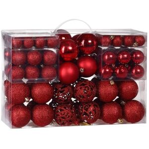 TINOR Pack of 100 Sturdy Plastic Christmas Balls Indoor Outdoor Christmas Decoration Red Tree Decoration TINOR Pack of 100 Sturdy Plastic Christmas Balls Indoor Outdoor Christmas Decoration Red Tree Decoration