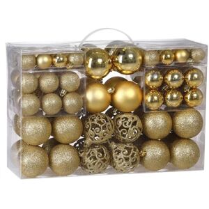 TINOR Pack of 100 Sturdy Plastic Christmas Balls Indoor Outdoor Christmas Decoration Tree Ornament Gold TINOR Pack of 100 Sturdy Plastic Christmas Balls Indoor Outdoor Christmas Decoration Tree Ornament Gold