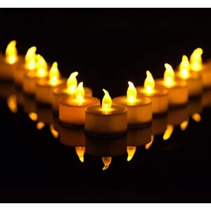 AOUGO Pack of 36 led Candles CR2032 Battery Operated Tea Light Flameless Clear Flickering 100+hours of electric light, it can be fixed to use birthday, or AOUGO Pack of 36 led Candles CR2032 Battery Operated Tea Light Flameless Clear Flickering 100+hours of electric light, it can be fixed to use birthday, or