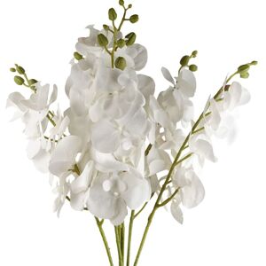 Leaf - Pack of 6 x 100cm Artificial Phalaenopsis Orchid White Stem Leaf - Pack of 6 x 100cm Artificial Phalaenopsis Orchid White Stem
